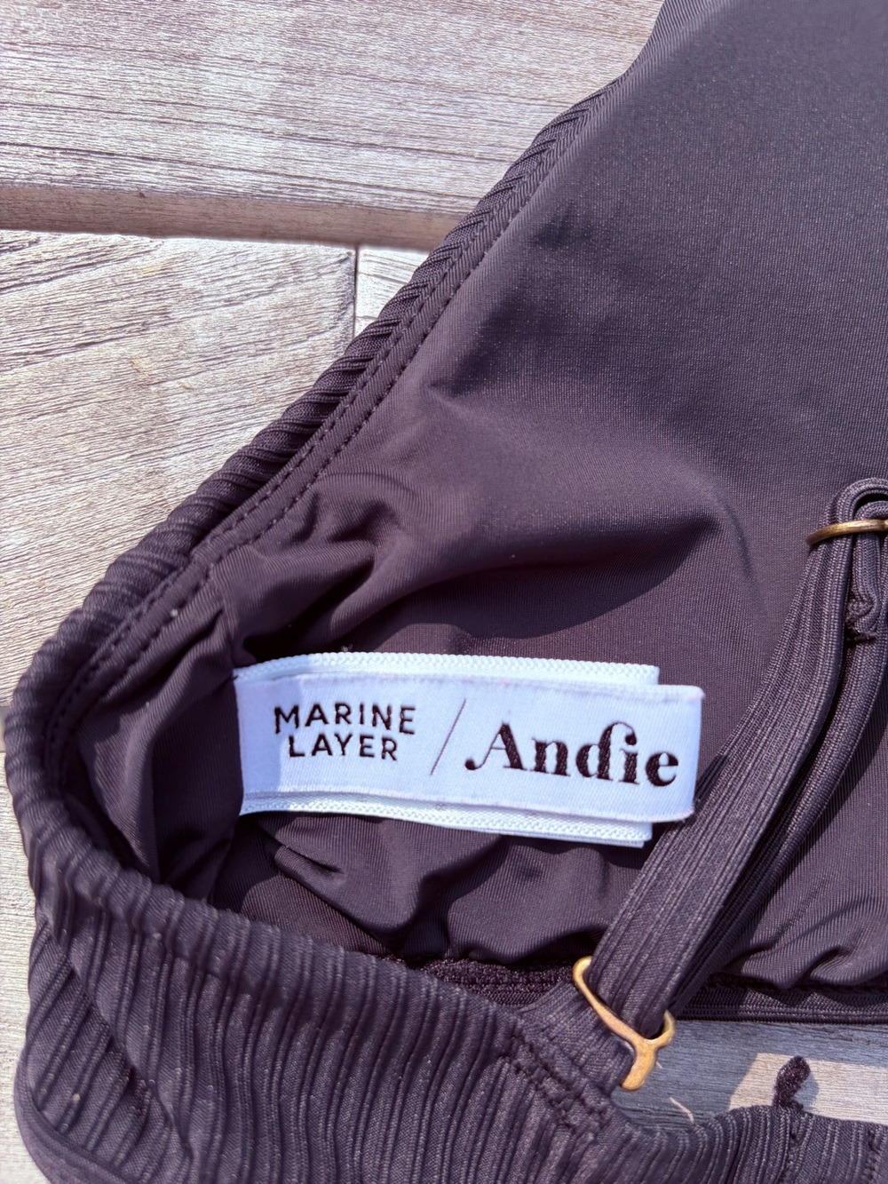 Marine Layer Black Ribbed Bikini Set - Picture 6 of 7